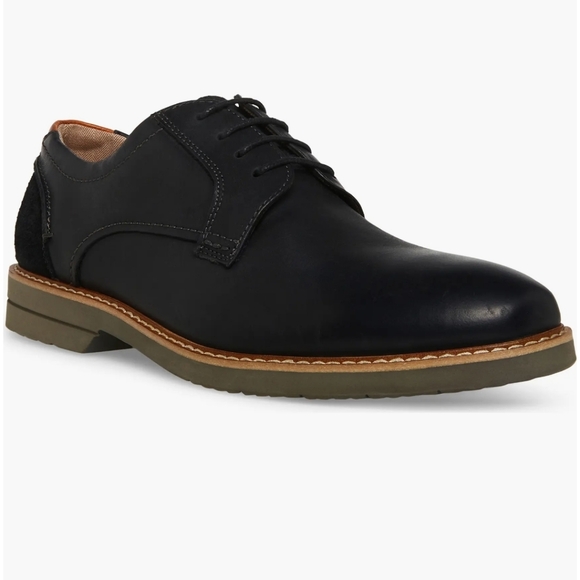 Steve Madden Other - Steve Madden Men's Priam Black Leather Oxfords Size 9M
